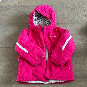 Columbia snow pants with bib and warm jacket